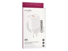 СЗУ VIXION H1 (1-USB) Quick Charger 3.0 (белый)