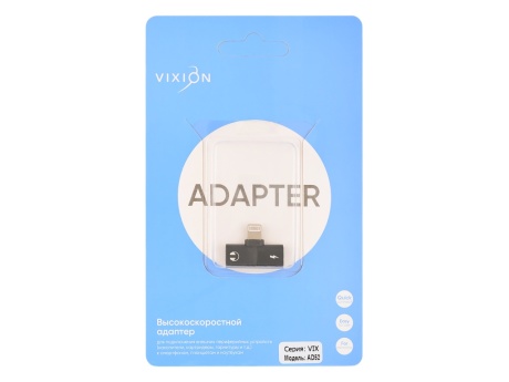 Адаптер VIXION (AD52) Lightning (M) - Lightning (F) - Lightning (F) (черный)