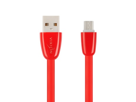 Кабель USB VIXION (K12m) microUSB (1м) силиконовый (красный)