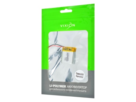 Аккумулятор универсальный 8x25x30 mm 600mAh (3,7V Li-Pol) (Vixion)