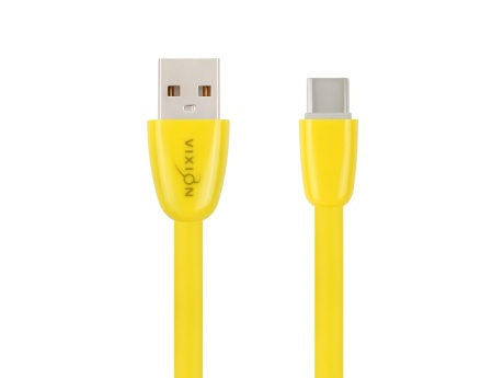 Кабель USB VIXION (K12c) Type-C (1м) силиконовый (желтый)