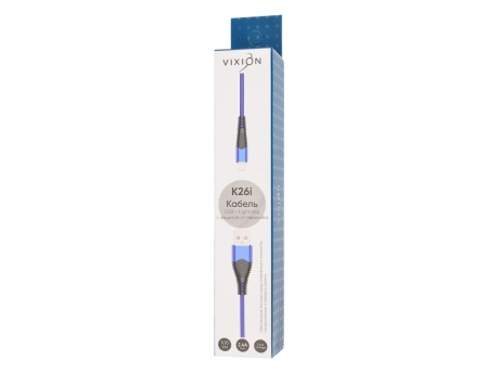 Кабель USB VIXION (K26i) для iPhone Lightning 8 pin (1м) (синий)