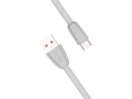 Кабель USB VIXION PRO (VX-12c) Type-C силиконовый (1м) (серый)