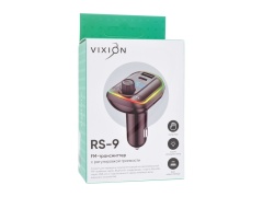 АЗУ VIXION RS-9 Bluetooth FM трансмиттер с зарядкой Type-C 18W (черный)