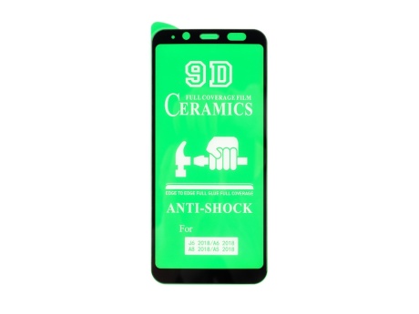 Защитное стекло керамическое для Samsung A530F/A600F/J600F Galaxy A8/A6/J6 (2018) (черный) (VIXION)
