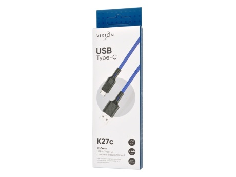 Кабель USB VIXION (K27c) Type-C (1м) (синий)