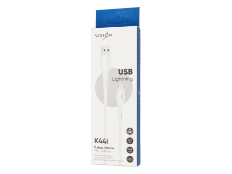 Кабель USB VIXION (K44i Perfume) для iPhone Lightning 8 pin (1м) (белый)
