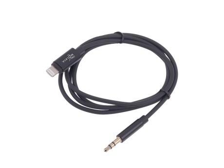 Кабель AUX VIXION PRO (VX-10i) Jack 3,5 (M) - Lightning (1м) (черный)