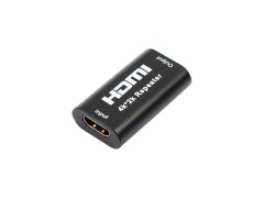 Переходник VIXION AD41 HDMI (F) - HDMI (F) с усилителем (черный)