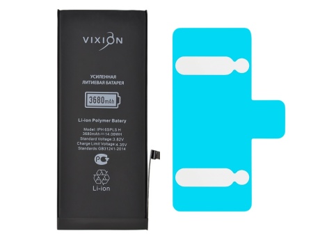 Аккумулятор для iPhone 6S Plus (Vixion) усиленная (3680 mAh) с монтажным скотчем