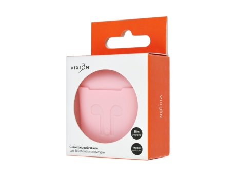 Чехол силиконовый для AirPods (розовый) (VIXION)