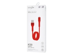 Кабель USB VIXION Special Edition (K32i) для iPhone MFI Lightning 8 pin (1м) (красный)