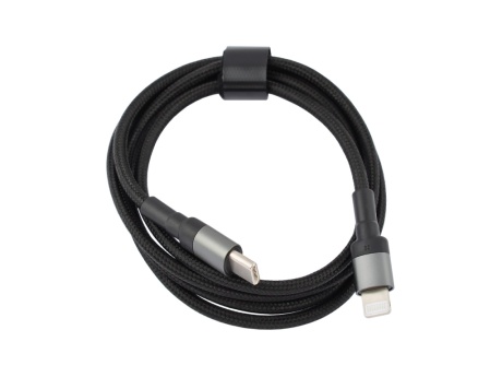 Кабель Type-C VIXION (K22i) Power Delivery для iPhone Lightning 8 pin (1м) (черный)