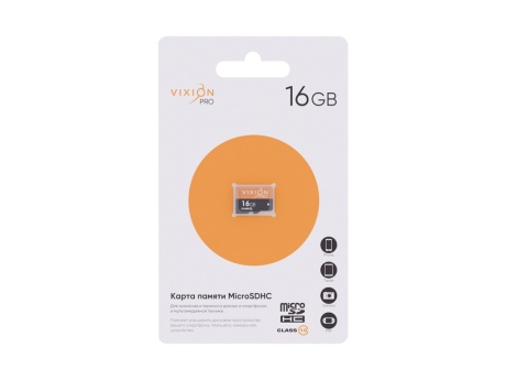 Карта памяти MicroSD 16GB VIXION PRO Class 10 без адаптера