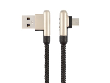 Кабель USB VIXION (K14m) microUSB (1м) (черный/золото)