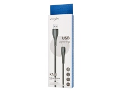 Кабель USB VIXION (K44i Perfume) для iPhone Lightning 8 pin (1м) (черный)