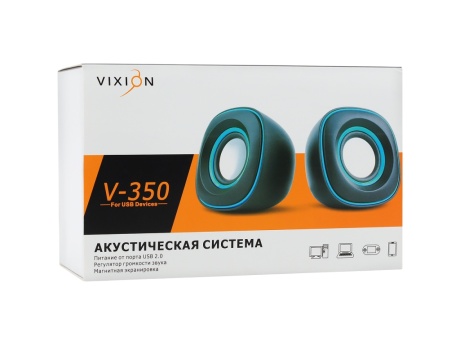 Колонки для компьютера VIXION V-350 (черно/красный)