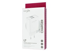 СЗУ VIXION L7 (2-USB/2.1A) (белый)