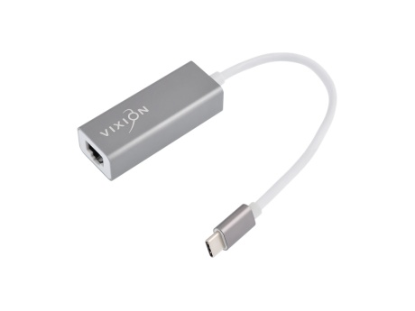 Адаптер VIXION (AD64) Type-C (M) - RJ45 (F) кабель 0.2м (серый)