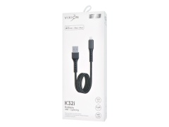 Кабель USB VIXION Special Edition (K32i) для iPhone MFI Lightning 8 pin (1м) (черный)