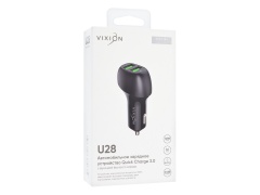 АЗУ VIXION Special Edition U28 Fast Charger 3.0 (2-USB/3A) 36W (черный)