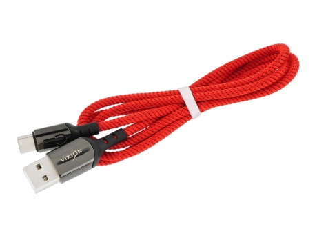 Кабель USB VIXION (K9 Ceramic) Type-C (1м) (красный)
