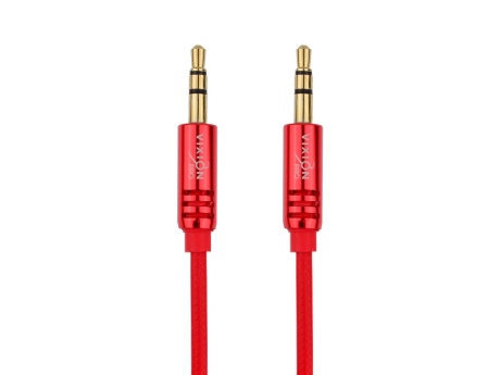 Кабель AUX VIXION PRO (VX-20) 2 x Jack 3,5 (M) (1м) (красный)