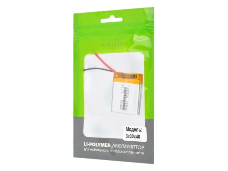 Аккумулятор универсальный 3x30x40 mm 350mAh (3,7V Li-Pol) (Vixion)