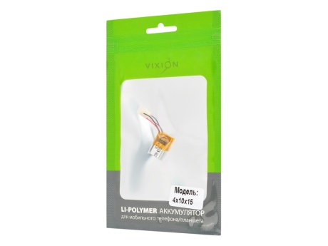 Аккумулятор универсальный 4х10х15 mm 45mAh (3,7V Li-Pol) (Vixion)