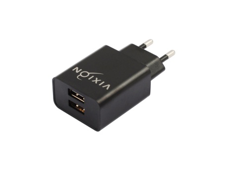 СЗУ VIXION L7c (2-USB/2.1A) + Type-C кабель 1м (черный)