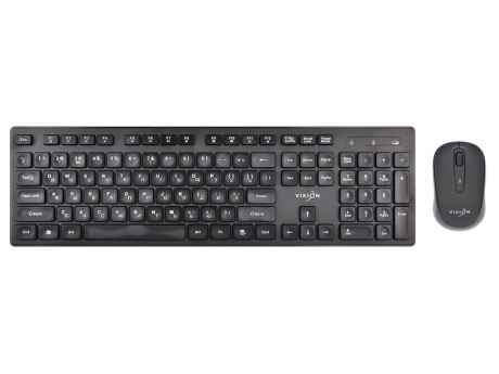 Клавиатура + оптич.мышь VIXION NX1 беспроводной набор (черный)