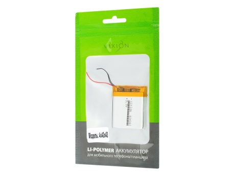 Аккумулятор универсальный 4х40х40 mm 900mAh (3,7V Li-Pol) (Vixion)