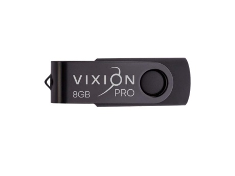 Накопитель USB Flash 8GB 2.0 VIXION PRO Black Twist (черный)
