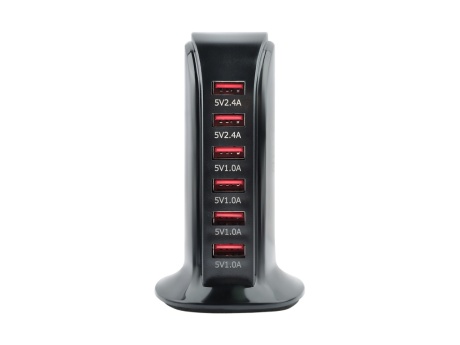СЗУ VIXION H5 Quick Charger 25W 6USB (черный)