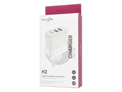 СЗУ VIXION H2 (1-USB QC 3.0/2-USB 2.4A) (белый)