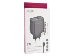 СЗУ VIXION L7i (2-USB/2.1A) + Lightning кабель 1м (черный)