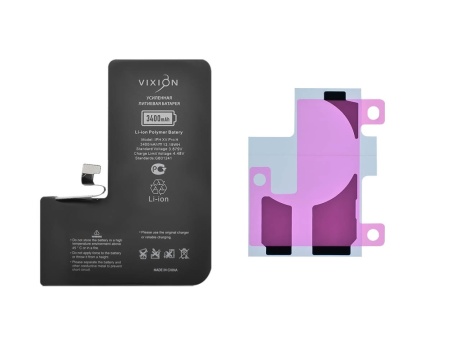 Аккумулятор для iPhone 15 Pro (Vixion) усиленная (3400 mAh) с монтажным скотчем