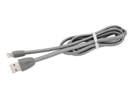 Кабель USB VIXION (K12i) для iPhone Lightning 8 pin (1м) силиконовый (серый)