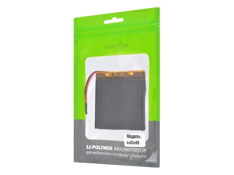 Аккумулятор универсальный 4х63х65 mm 2300mAh (3,7V Li-Pol) (Vixion)