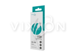 Кабель USB VIXION PRO (VX-01i) для iPhone Lightning 8 pin (1м) (белый)