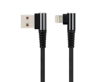 Кабель USB VIXION (K15) для iPhone Lightning 8 pin (1м) L-образный (черный)