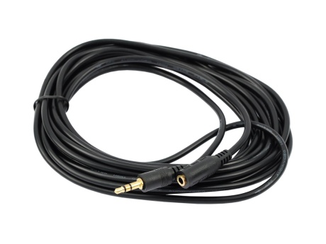 Удлинитель VIXION CAB49 AUX 3,5 (M) - AUX 3,5 (F) 5m (черный)