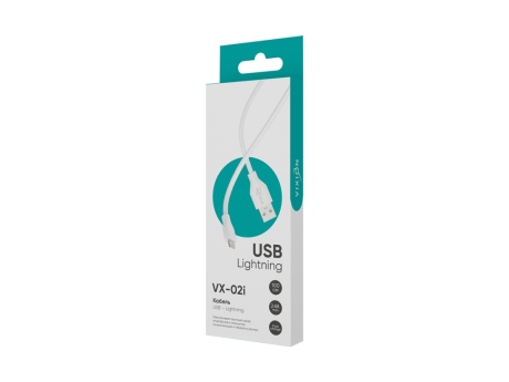 Кабель USB VIXION PRO (VX-02i) для iPhone Lightning 8 pin (1м) (белый)