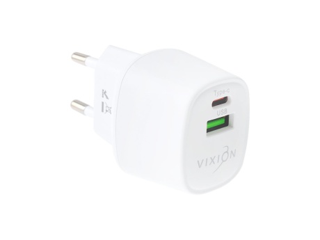 СЗУ VIXION H14 (1-USB 18W/1-Type-C PD 20W) 20W max (белый)