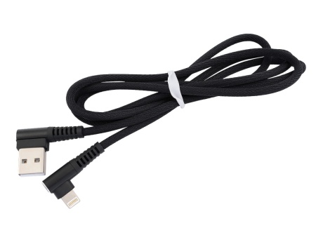 Кабель USB VIXION (K15) для iPhone Lightning 8 pin (1м) L-образный (черный)