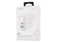 Зарядное уст-во для смартфонов,ноутбуков,планшетов VIXION SE H9 (1-USB3A/1-Type-C) 60W+Type-C кабель