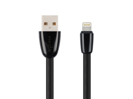 Кабель USB VIXION (K12i) для iPhone Lightning 8 pin (1м) силиконовый (черный)