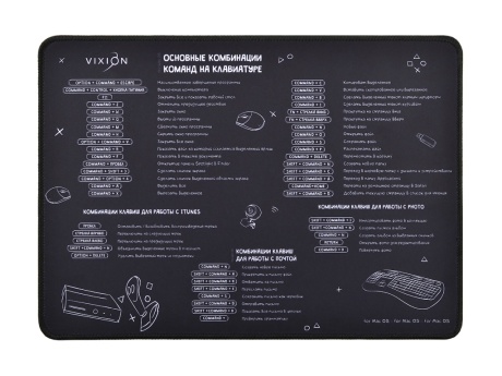 Коврик для мышки Vixion MP14 350x250х3 мм Раскладка для Mac OS