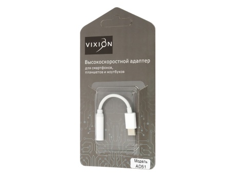 Адаптер VIXION (AD51) Jack 3.5 - Type-C (белый)