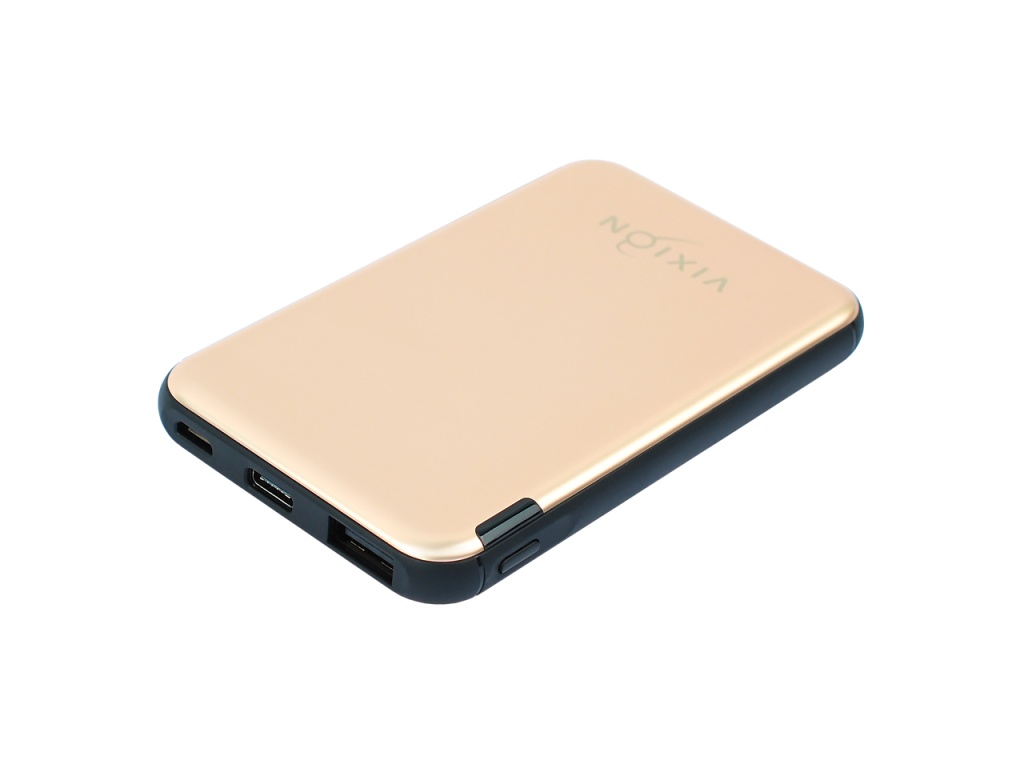 Портативное зарядное устройство (Power Bank) VIXION KP-51 5000mAh (Type-C,  USB, Micro-USB) (золото)